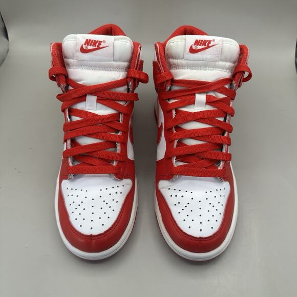 Nike Dunk High Basketball Championship Red / White DB2179-106 Sneakers 5.5Y - Picture 5 of 8